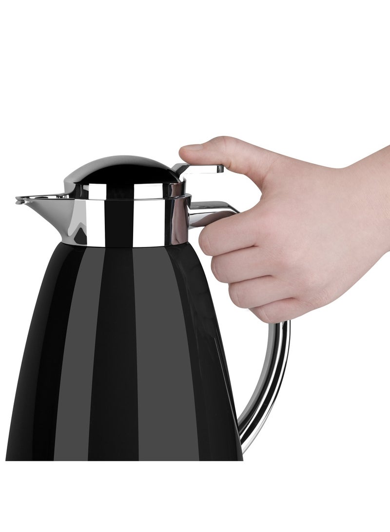 Campo Vacuum Flask  1L  100  Leak Proof  Quick Tip Closure  12 Standard Hot 24 Cold  In Chrome  Stainless Steel