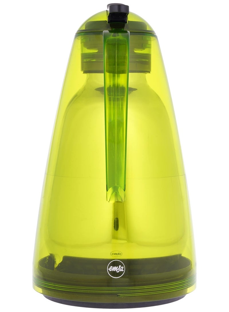 Thermos Flask For Tea And Coffee - 1.5L  Green  513606  Plastic Material Flask For Hot Cold Beverages Travelling Camping Outdoor Jugs Long Lasting Flasks