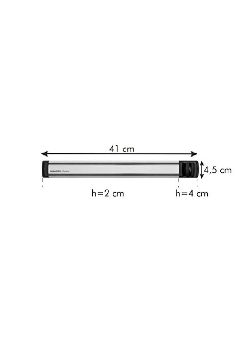 Magnetic Knife Strip President  With Sharpener  Assorted  8 X 4.5 X 44.9 Cm