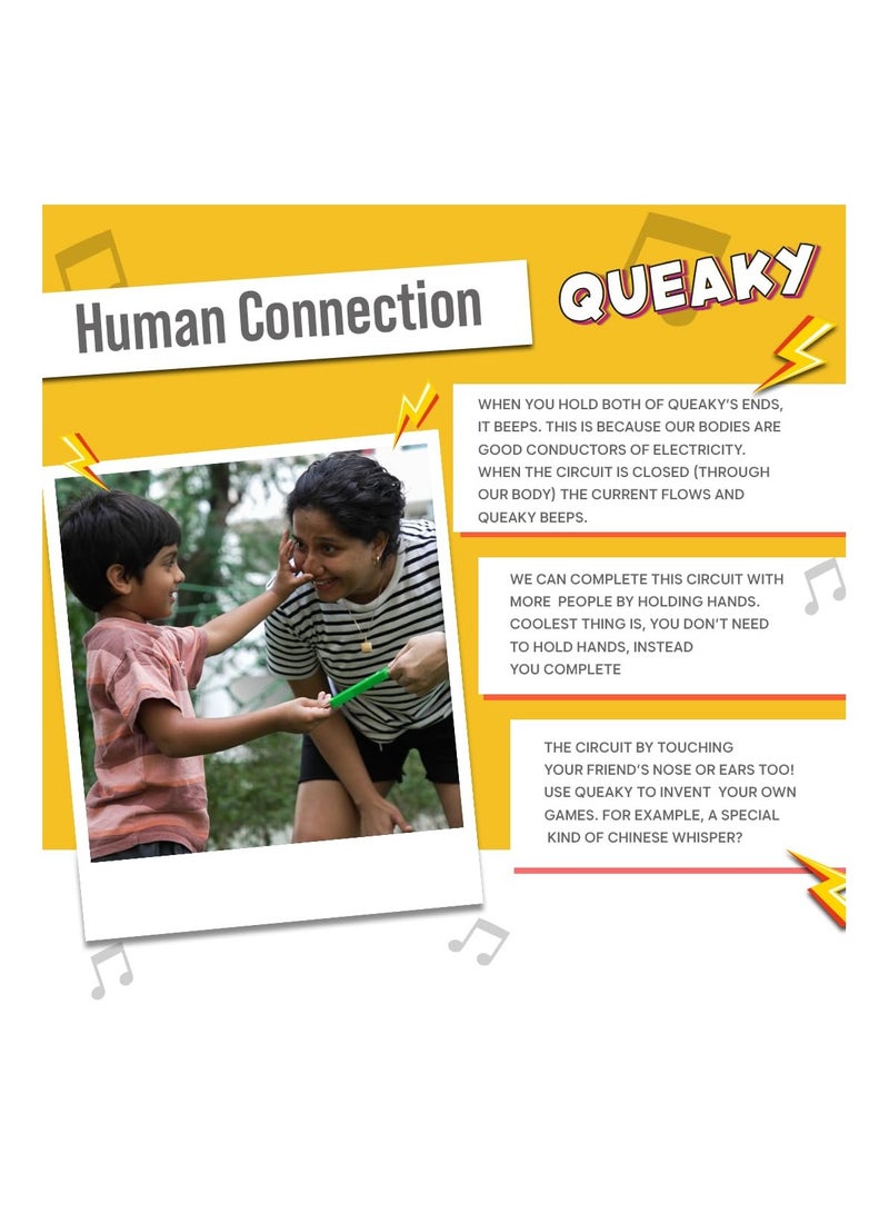 Blix Queaky - STEM Toy, Best Gift Toy for Kids, smiley toy with sound (Red)