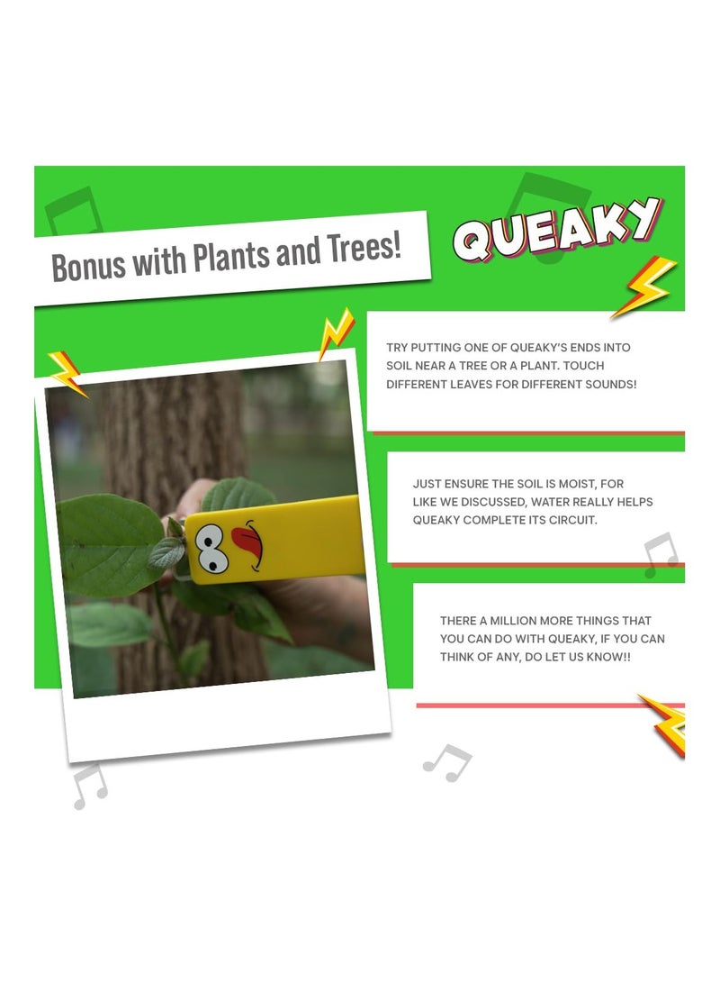 Blix Queaky - STEM Toy, Best Gift Toy for Kids, smiley toy with sound (Red)