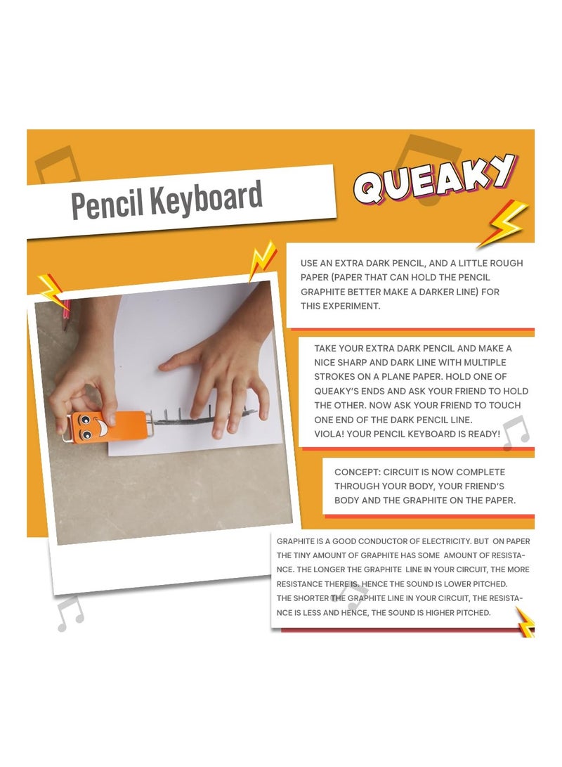 Blix Queaky - STEM Toy, Best Gift Toy for Kids, smiley toy with sound (Red)