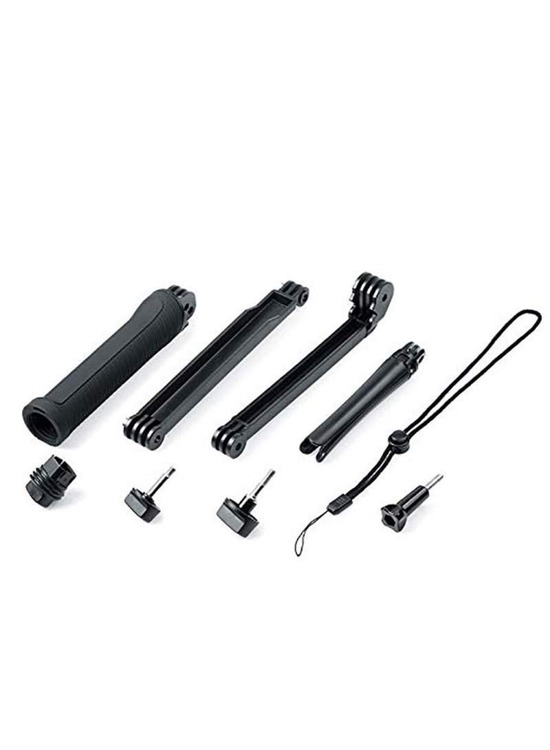 3 Way Tripod for Go Pro Hero 10/9/8/7/6/5/4/3/2/1 Series and other Action Cameras, Detachable Extendable Selfie Stick Pole with Hand Grip Stand