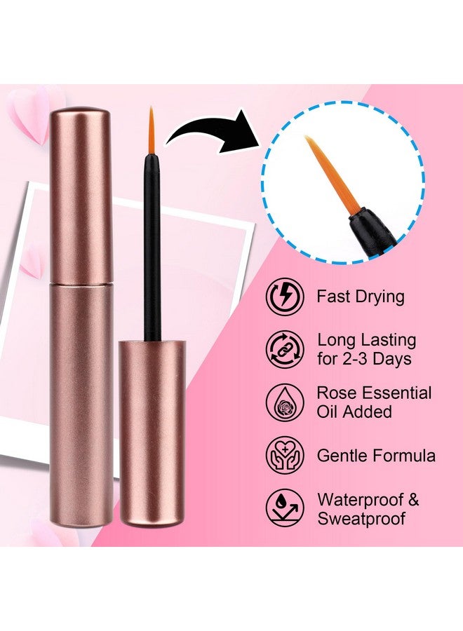 Lash Glue Strong Hold Eyelashes Glue Waterproof Eyelash Adhensive Glue For Strip Lashes Fast Drying Lashes Glue (5Ml 24Hours Lasting)