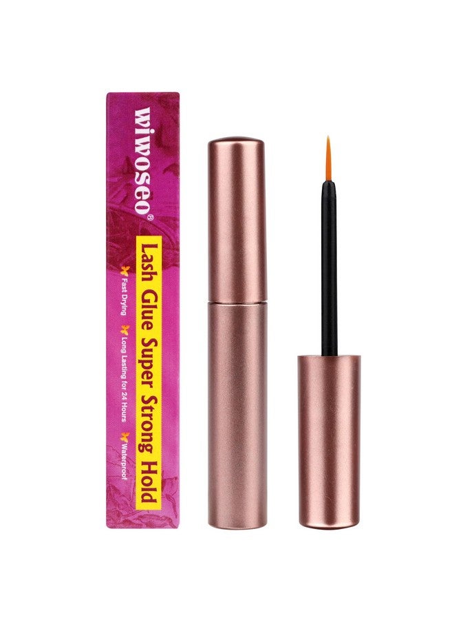 Lash Glue Strong Hold Eyelashes Glue Waterproof Eyelash Adhensive Glue For Strip Lashes Fast Drying Lashes Glue (5Ml 24Hours Lasting)