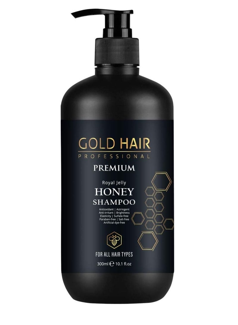 Gold Hair Professional Premium Home Care Shampoo for All Hair Types 300ml