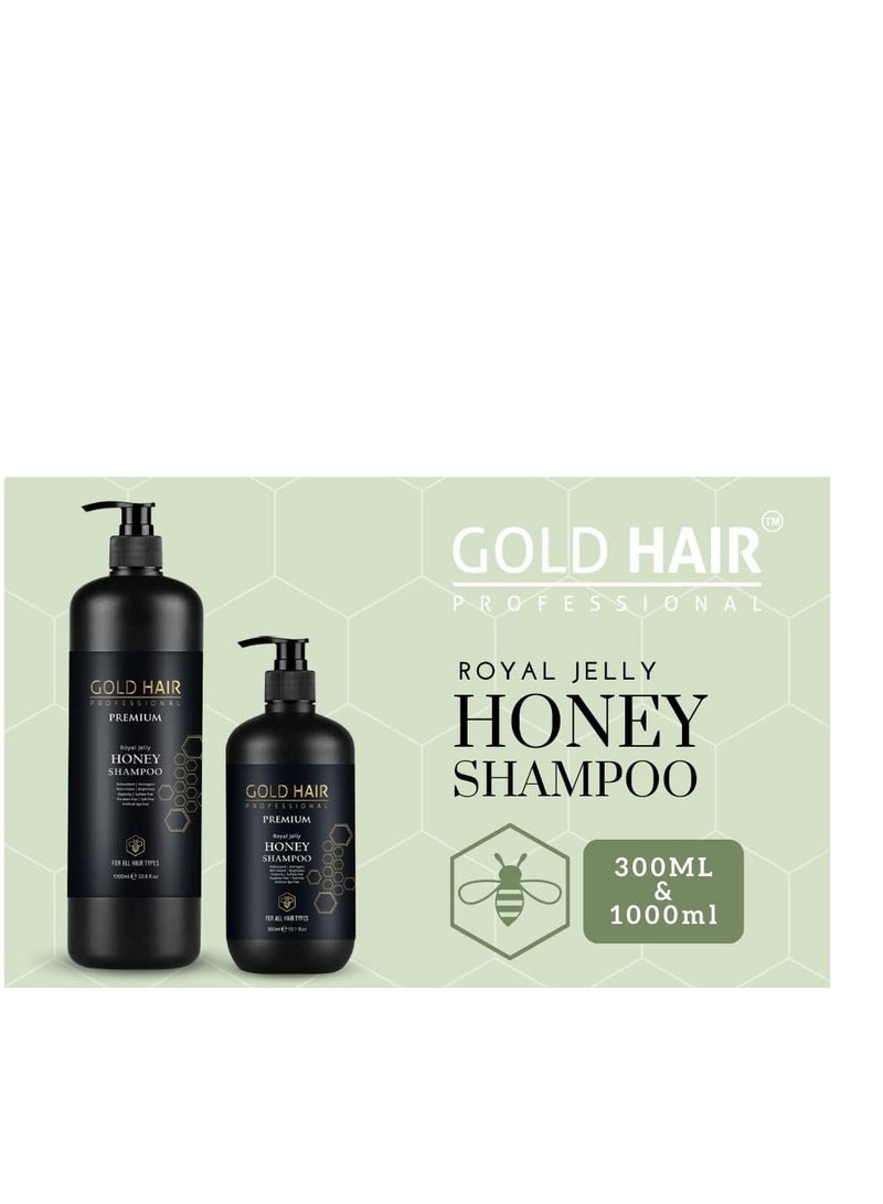 Gold Hair Professional Premium Home Care Shampoo for All Hair Types 300ml