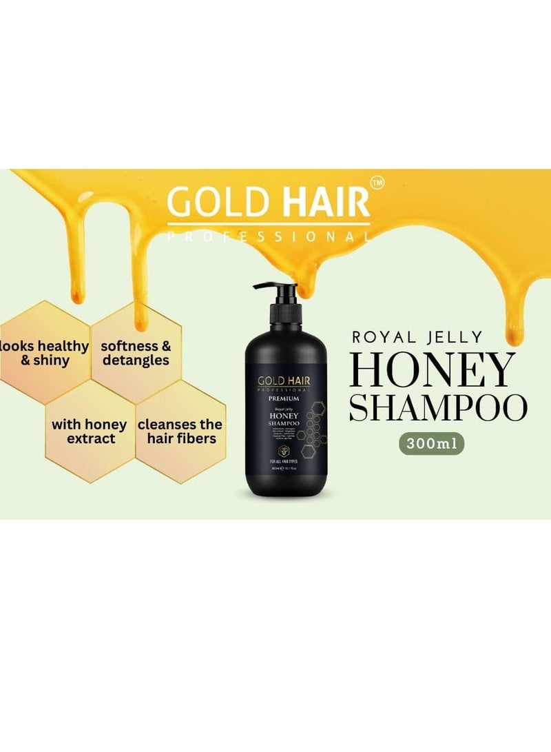 Gold Hair Professional Premium Home Care Shampoo for All Hair Types 300ml