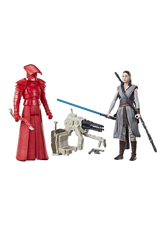 Star Wars: The Last Jedi Rey (Jedi Training) and Elite Praetorian Guard Figure 2-Pack 3.75 Inches 1.5inch