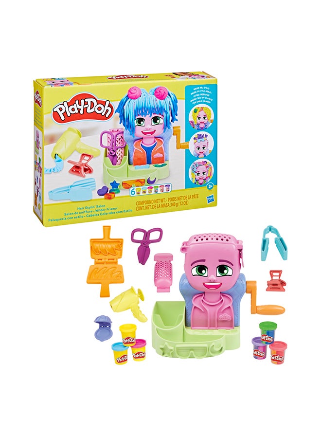Hair Stylin' Salon Playset with 6 Cans, Pretend Play Toys for Girls and Boys Ages 3 and Up