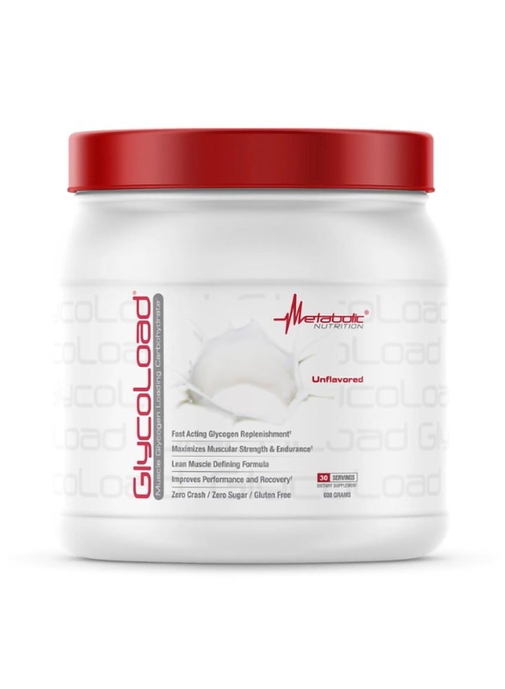 Glycoload, 100% Micronized Cyclic Cluster Dextrin Carbohydrate Powder, Muscle Glycogen Loading Carbohydrate 600g Unflavoured