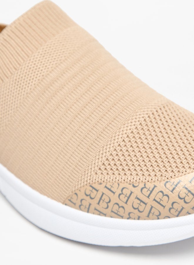 Womens Textured Slip-On Sneakers