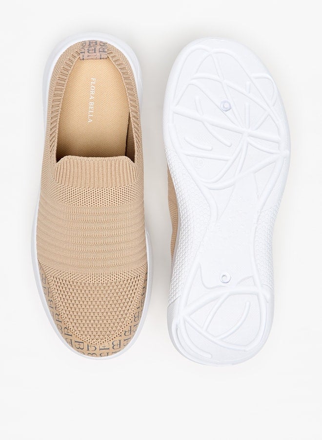 Womens Textured Slip-On Sneakers