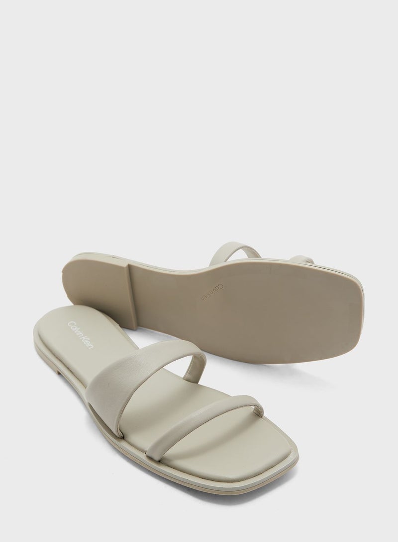 Double Strap Flat Sandals