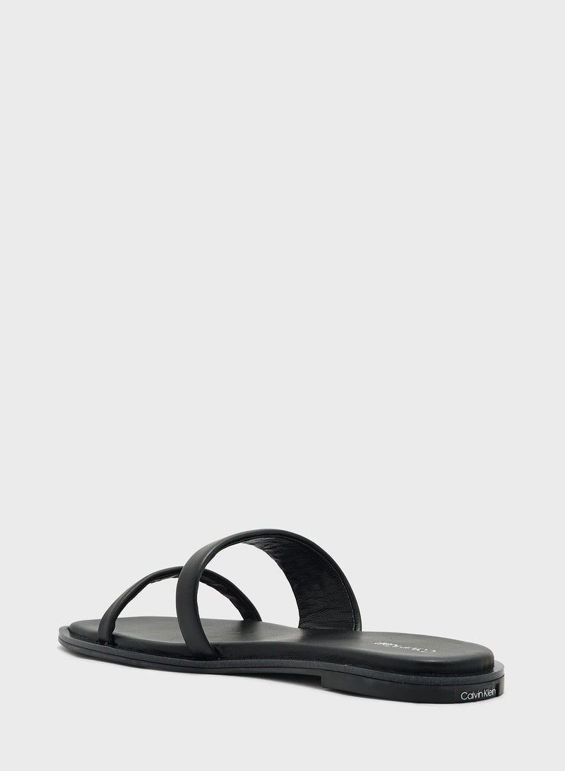 Double Strap Flat Sandals