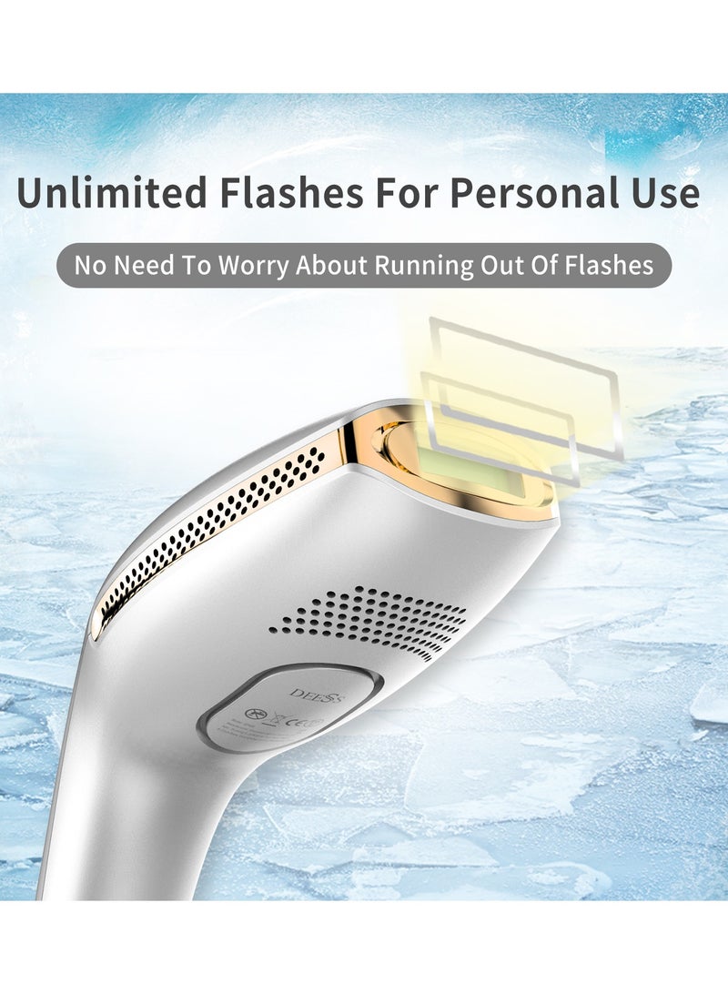 GP590 Plus Unlimited Flashes IPL Cooling Laser Hair Removal Machine 0.9s Permanent Painless Epilator With 3 Lamps(HR+AC+SR) Silver