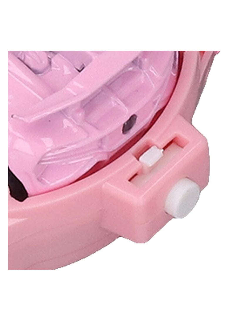 Pink Silicone Watchband RC Car Toy  Adorable 2.4GHz Mini Alloy Racer in Wristwatch Design for Girls