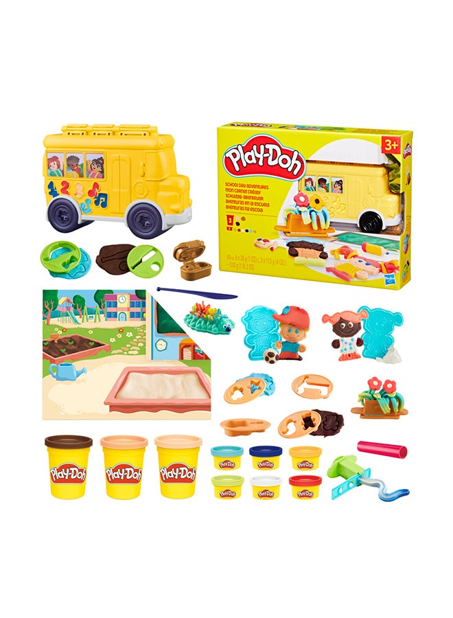 School Day Adventures Playset with Playmat, 15 Tools, 9 Colors, Preschool Toys for 3 Year Olds & Up