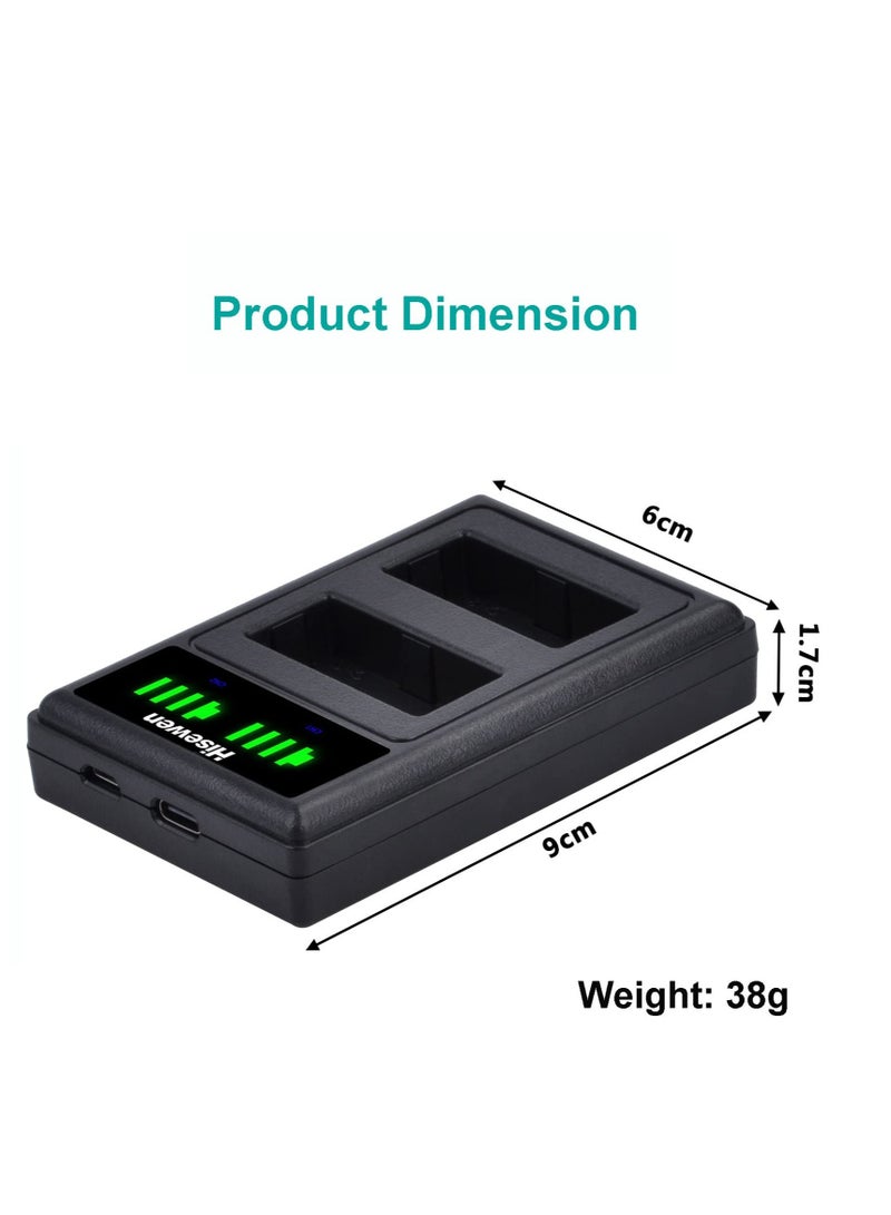 NP-W126 Battery Charger, LED Dual Charger for Fuji XT30, X100V, XS10, XT3, XA7, XE4, XPRO3, XT2, XT20, X100F, XA3, XA5, XPRO2