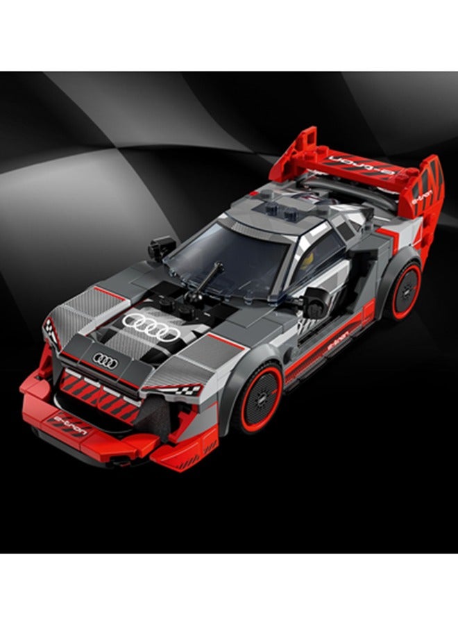 76921 Speed Champions Audi S1 e-tron quattro Race Car Toy Vehicle, Buildable Model Set for Kids, Playable Display Gift Idea for Boys and Girls Aged 9 Years Old and over Who Enjoy Independent Play