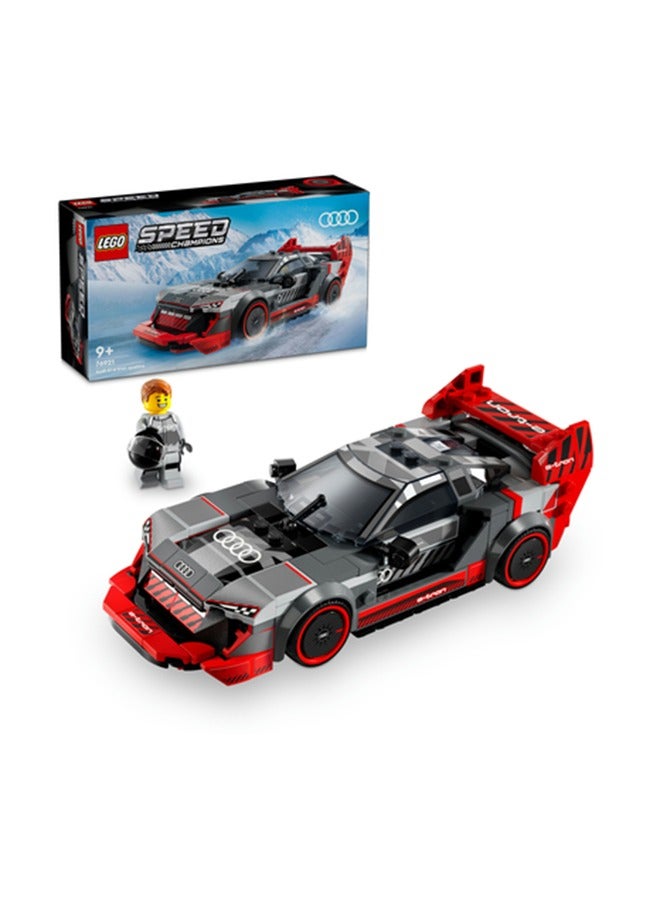 76921 Speed Champions Audi S1 e-tron quattro Race Car Toy Vehicle, Buildable Model Set for Kids, Playable Display Gift Idea for Boys and Girls Aged 9 Years Old and over Who Enjoy Independent Play