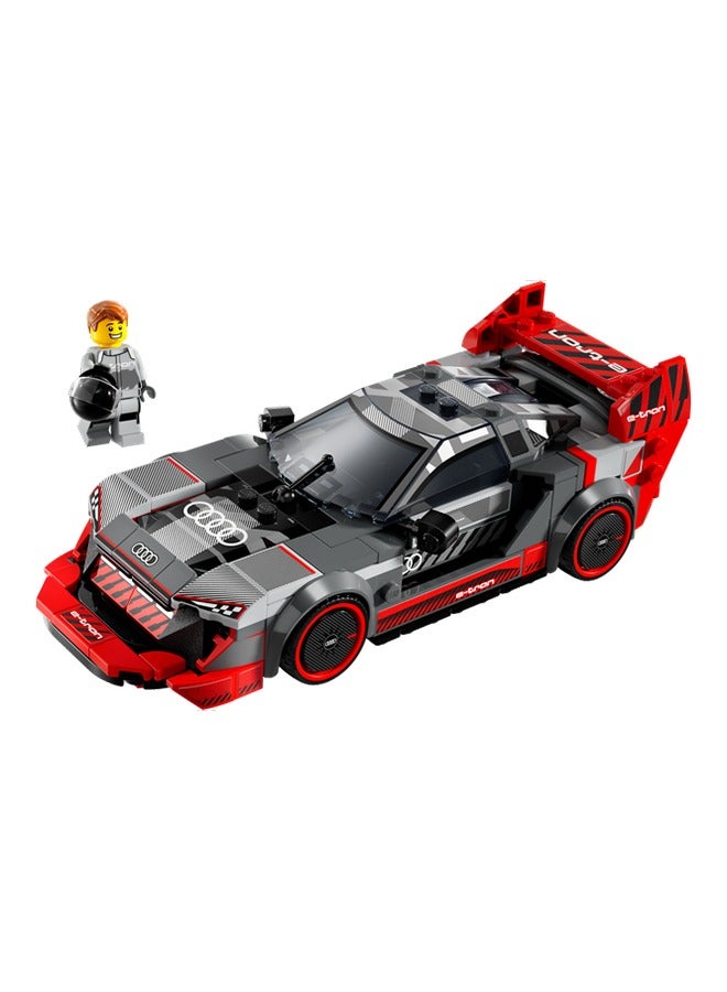 76921 Speed Champions Audi S1 e-tron quattro Race Car Toy Vehicle, Buildable Model Set for Kids, Playable Display Gift Idea for Boys and Girls Aged 9 Years Old and over Who Enjoy Independent Play