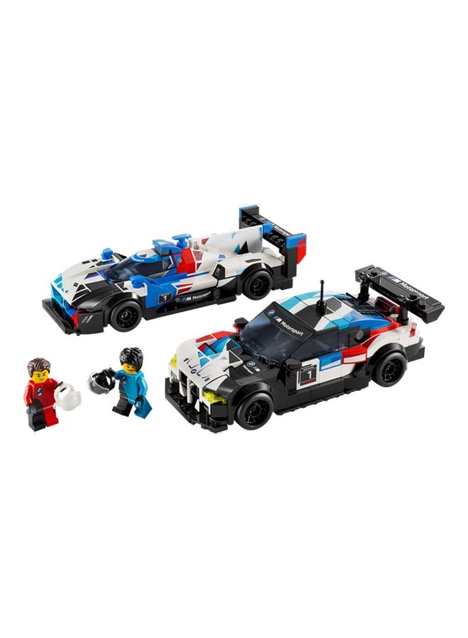 Speed Champions BMW M4 GT3 & BMW M Hybrid V8 Race Car Toys for 9 Plus Year Old Boys & Girls, Buildable Model Vehicles with 2 Driver Minifigures, Kids' Bedroom Decoration, Birthday Gift Idea 76922