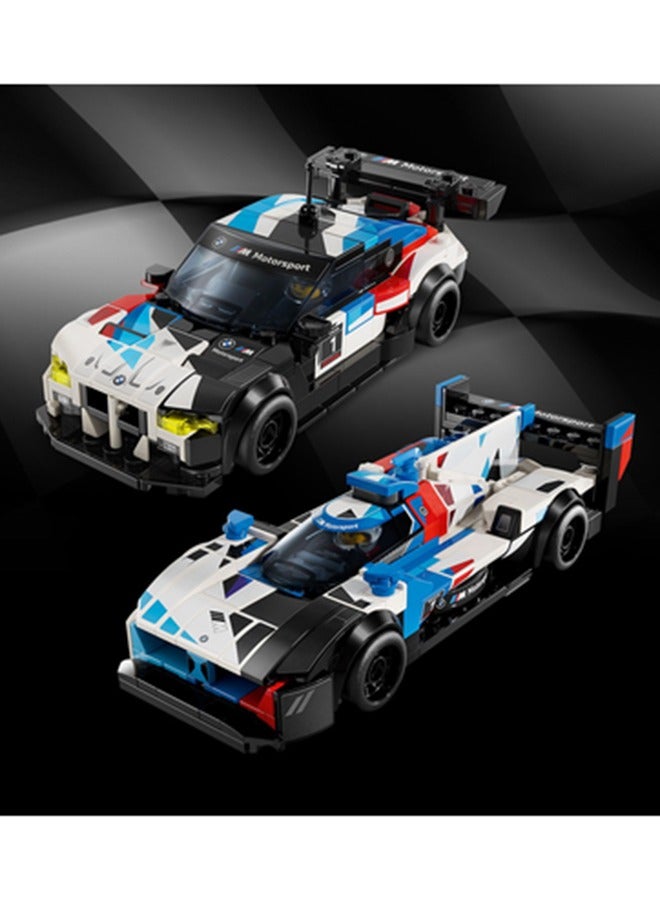 Speed Champions BMW M4 GT3 & BMW M Hybrid V8 Race Car Toys for 9 Plus Year Old Boys & Girls, Buildable Model Vehicles with 2 Driver Minifigures, Kids' Bedroom Decoration, Birthday Gift Idea 76922