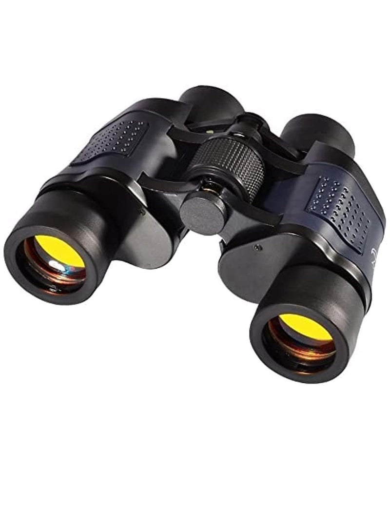 Binoculars 60x60 HD Telescope with Clear Low Light Night Vision Easy to Focus Fogproof Waterproof for Bird Watching Outdoor Hunting Travel Sightseeing Concerts