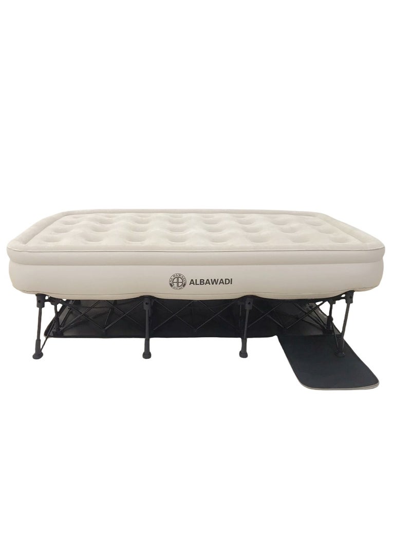Portable Inflatable Air Mattress Auto Self-Inflating Air Bed with Pump and Wheeled Case 188*100*30CM