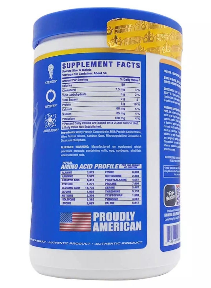 Ronnie Coleman Amino 8000 Vital Edition 325 Tablets 54 Serving