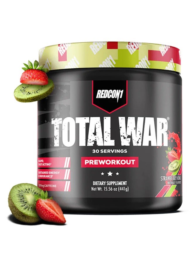 Total War Pre -Workout, Strawberry Kiwi Flavour, 30 Servings