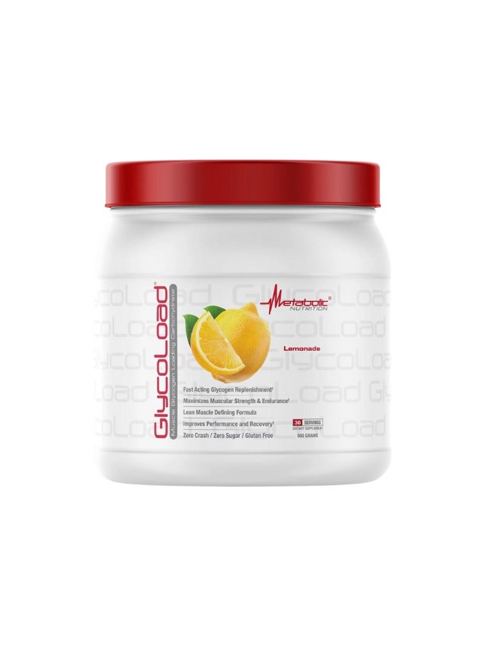 Glycoload, 100% Micronized Cyclic Cluster Dextrin Carbohydrate Powder, Muscle Glycogen Loading Carbohydrate 600g  Lemonade