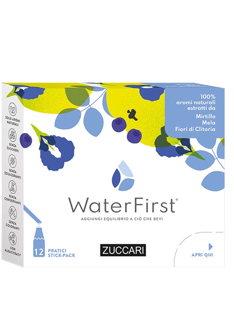 Zuccari Waterfirst, Blueberry Apple and Flowers, 12 Sticks