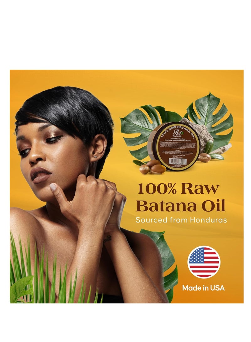 RA COSMETICS 100% Natural Unrefined Batana Hair Oil for Hair Growth, 8 oz | Nourishing Hair Moisturizer for Damaged Hair Repair| Strengthening and Nourishing Hair Conditioner - Sourced from Honduras