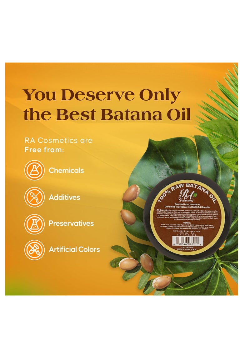 RA COSMETICS 100% Natural Unrefined Batana Hair Oil for Hair Growth, 8 oz | Nourishing Hair Moisturizer for Damaged Hair Repair| Strengthening and Nourishing Hair Conditioner - Sourced from Honduras