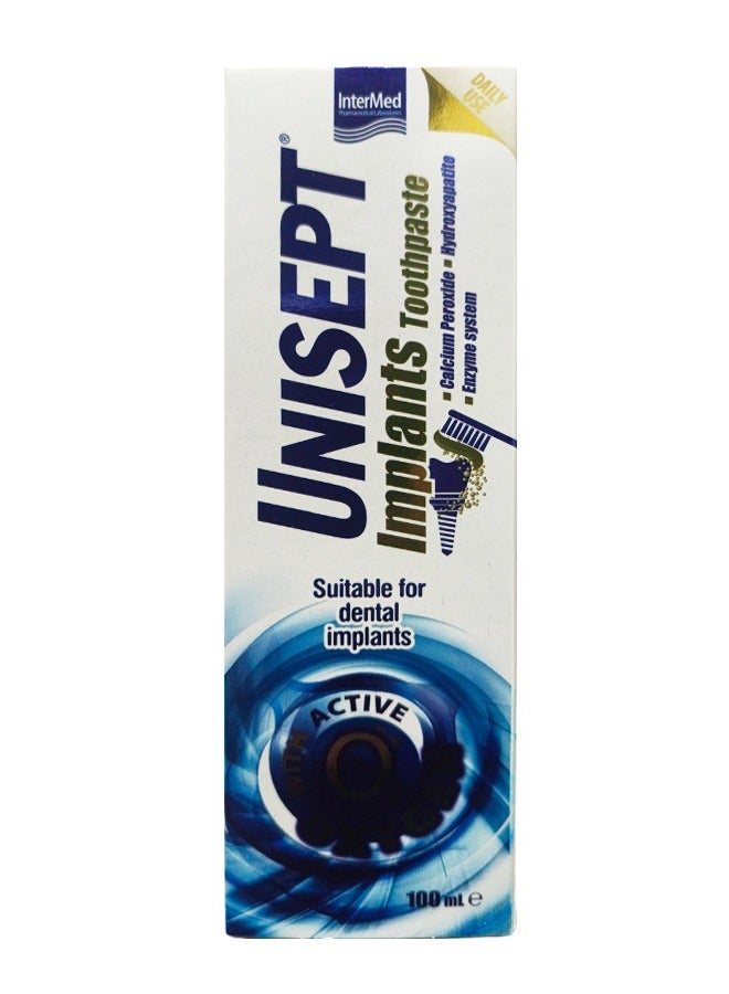 Unisept Implants Toothpaste - Complete Oral Care for Dental Implants, 100 ml