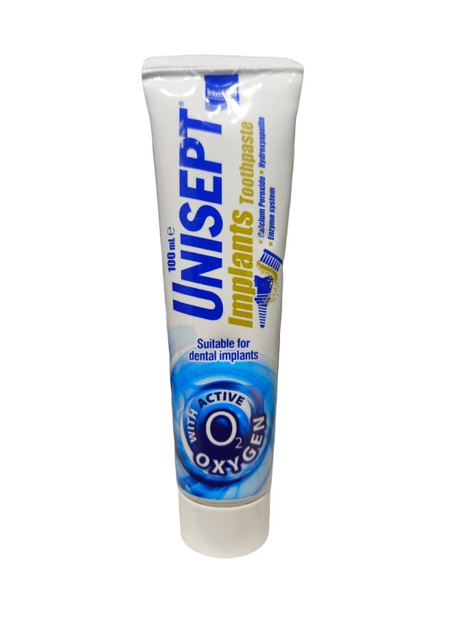 Unisept Implants Toothpaste - Complete Oral Care for Dental Implants, 100 ml