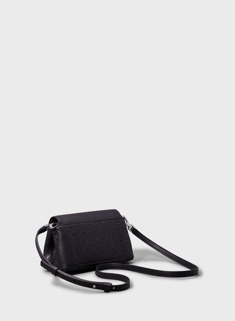 Logo Detailed Flap Over Crossbody