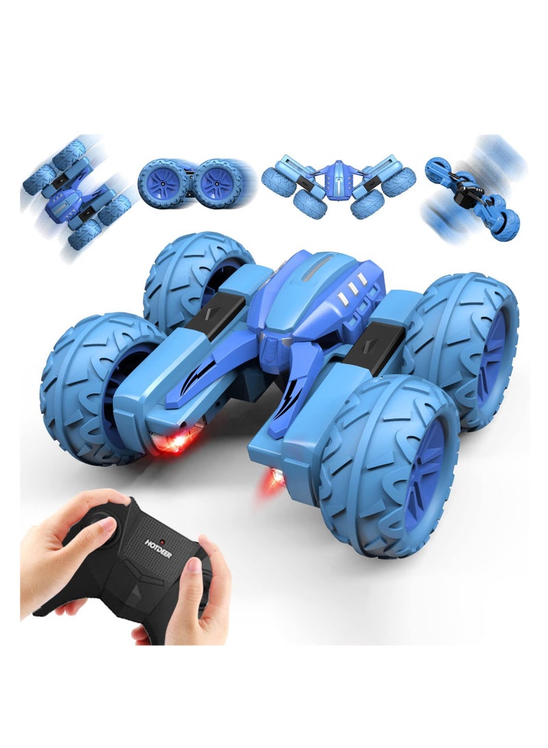 RC Stunt Car Remote Control Car for Kids 4WD Trucks RC Crawler Vehicles Toys 360° Flips Rotation Off Road Excellent gift on occasions Blue