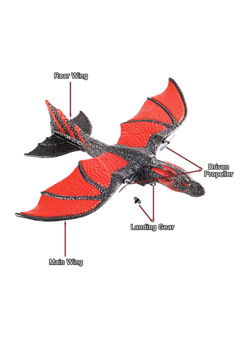 RC Plane 2.4Ghz Remote Control Airplane Flying Bird Dragon with 1 Batteries 6 Axis Gyro Stabilizer RTF Easy to Fly Glider for Beginners Adults Kids Boys