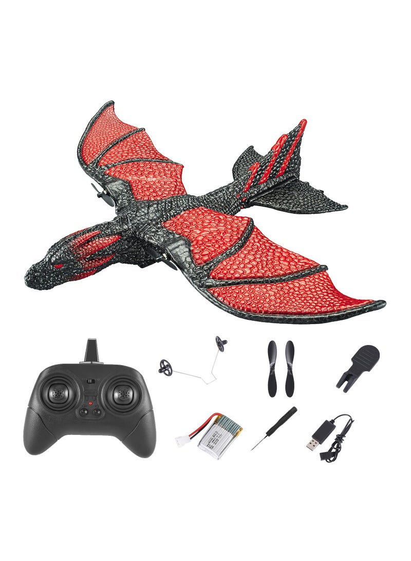 RC Plane 2.4Ghz Remote Control Airplane Flying Bird Dragon with 1 Batteries 6 Axis Gyro Stabilizer RTF Easy to Fly Glider for Beginners Adults Kids Boys