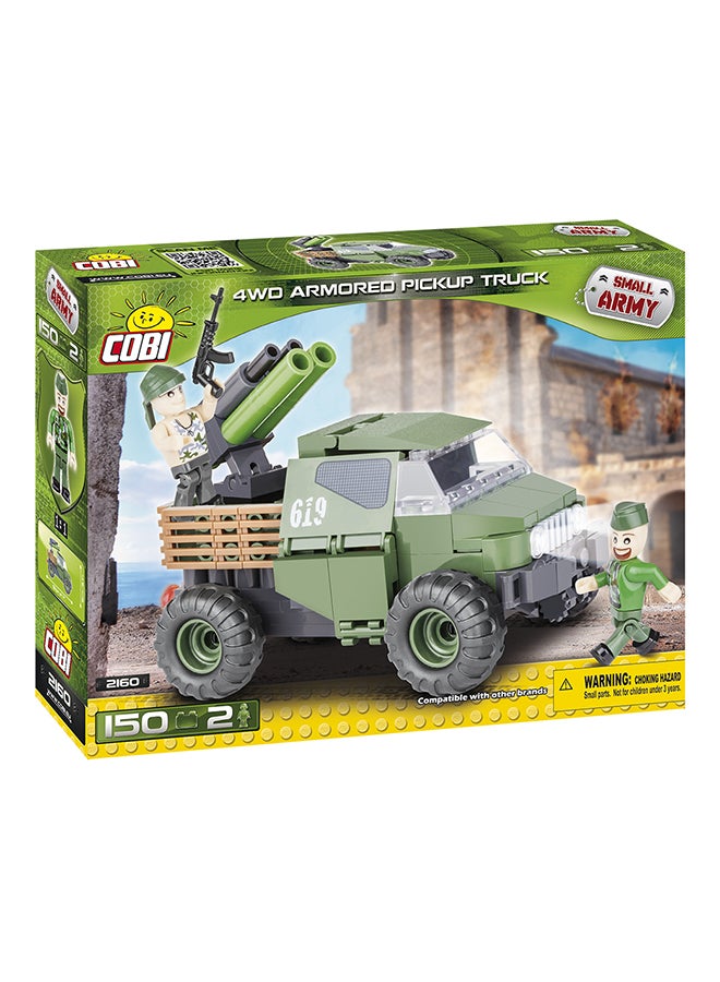 150-Piece Small Army 4WD Armoured Truck 2160 5+ Years