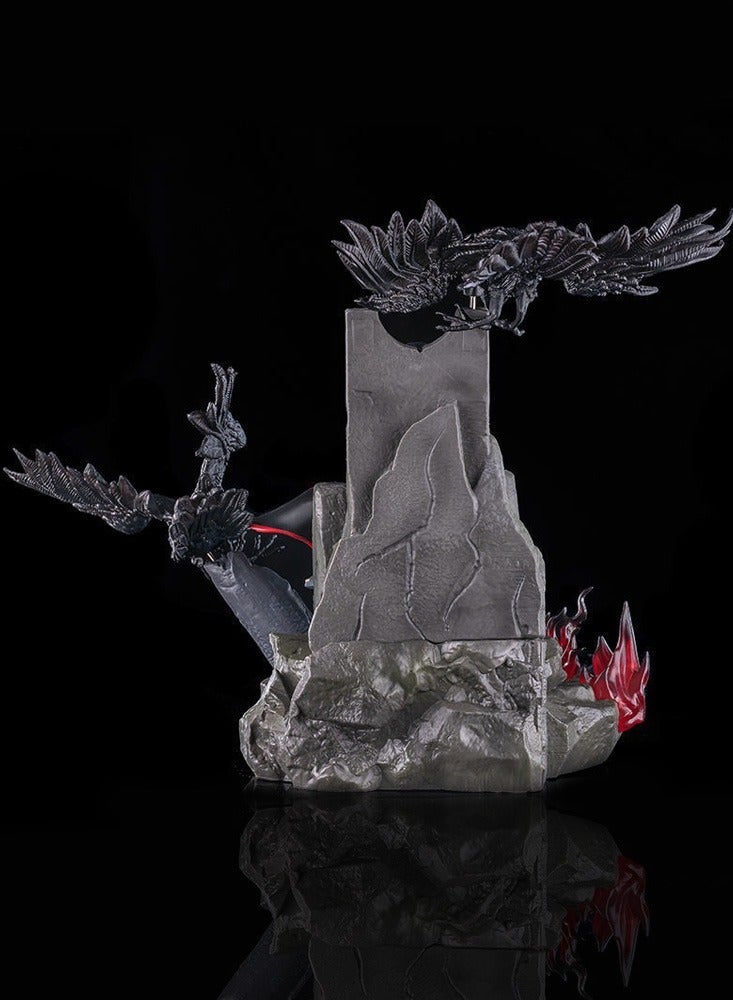 Naruto Throne Itachi Crow Itachi Super Handsome Sitting Scene Statue Anime Character Model Hand-made Dolls Around Dolls Ornaments