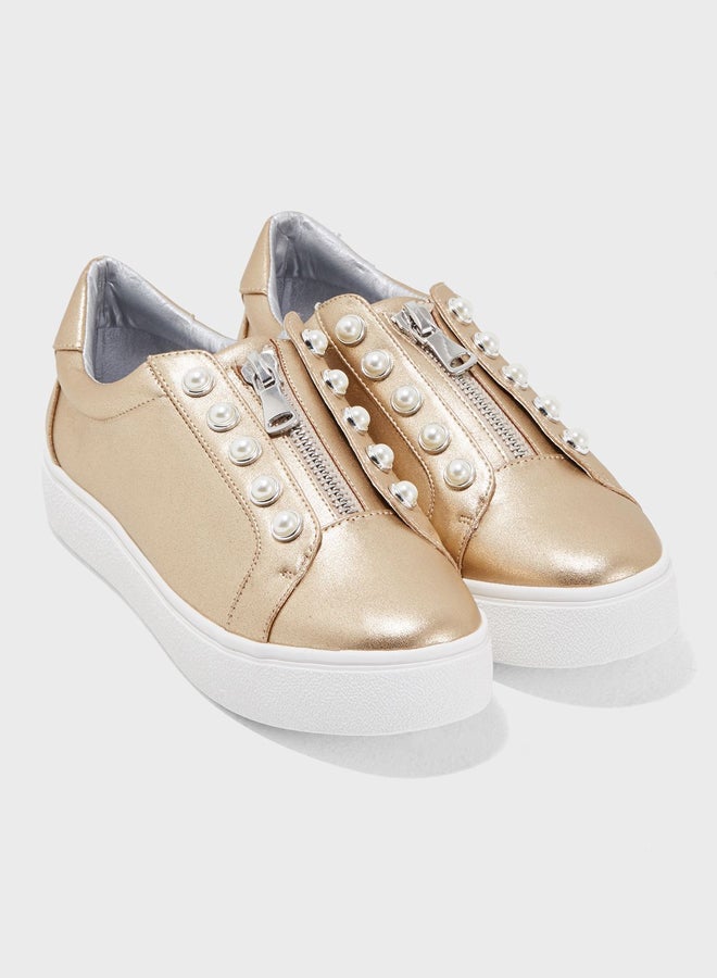 Lynn Low Top Sneakers Gold