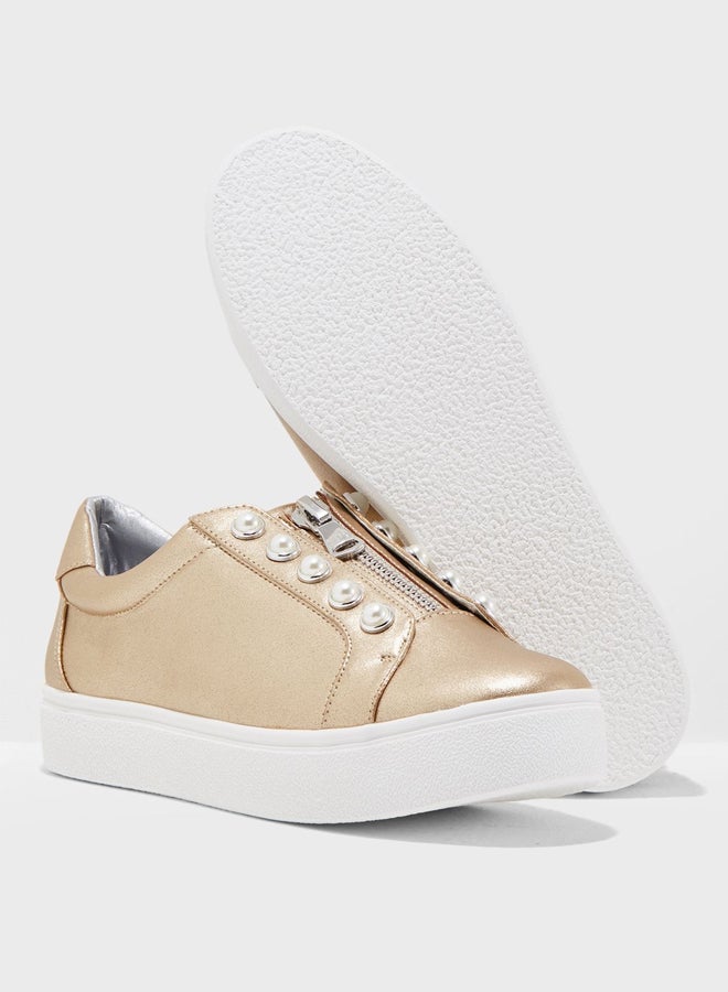 Lynn Low Top Sneakers Gold