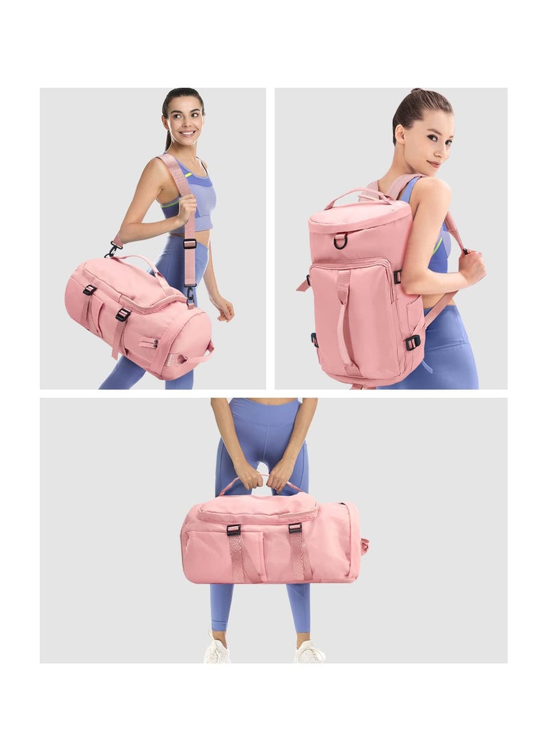 Sports Duffle Travel Handbag Gym Backpack with Shoes Compartment Dry Wet Seperated Multifunctional Overnight GymBag for Men and Women Shoulder Weekend Bag