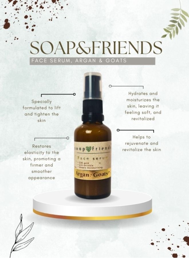 Soap Friends Anti-Wrinkle Face Serum for deep mosturizing of Skin 50 ml - Rejuvenating Formula for Wrinkles, Fine Lines & Hydrated Skin