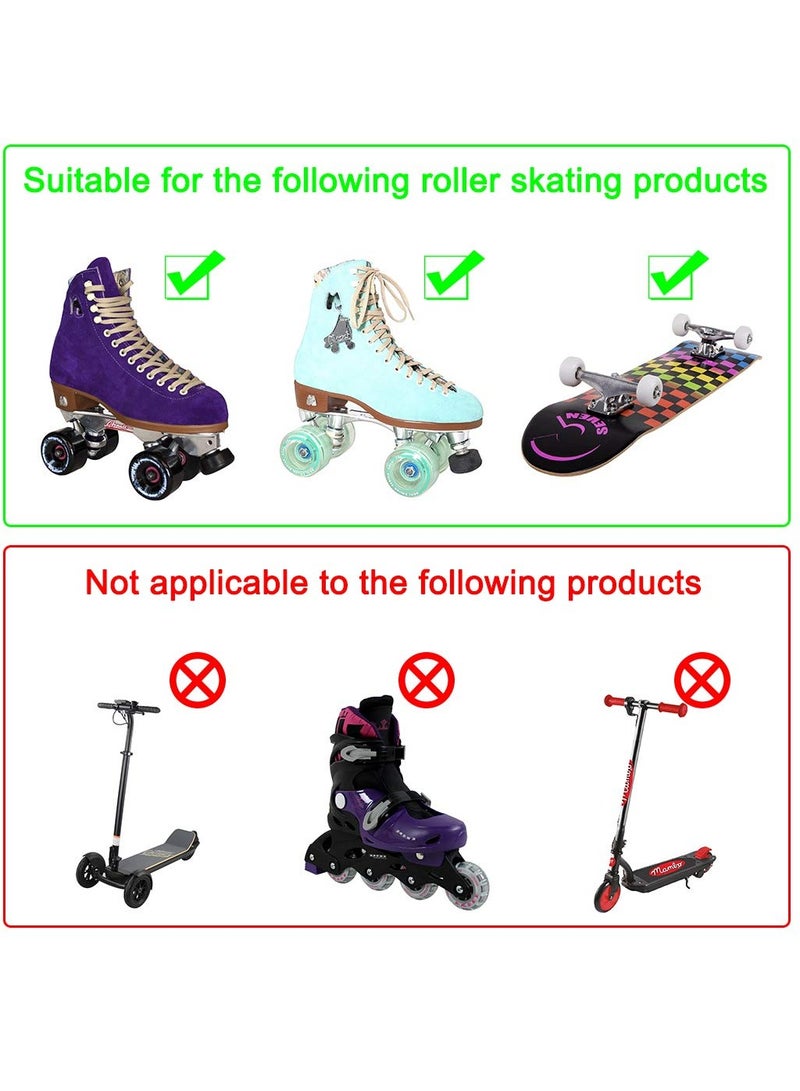 Roller Skate Wheels with Luminous Quad[8 Pack], Light Up Speed Skates Wheels for Indoor or Outdoor Double Row Skating and Skateboard