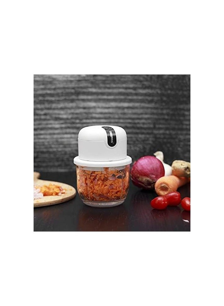 Wireless Mini Food Chopper - Portable Food Cutter Mincer for Dicing, Ginger, Chili, Fruits, Onions, Vegetable | Stainless Steel Blades, 300 ML